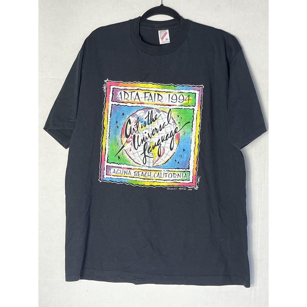 Vintage Jerzees Laguna Beach Art Festival 94 Graphic T Shirt Men‎ Sz XL